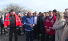 İBB Başkanı Ekrem İmamoğlu, Ataköy Atıksu Tüneli’nin inşaatını inceledi