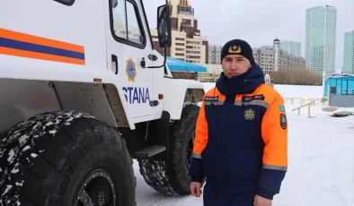 Kazakistan arama kurtarma ekibi işitme engelli bir kişiyi kurtardı