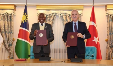 TBMM Başkanı Numan Kurtulmuş, Namibya Ulusal Meclisi Başkanı Peter Katjavivi’yi ağırladı