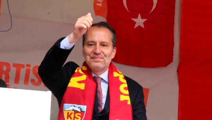 Yeniden Refah Partisi Genel Başkanı Fatih Erbakan Kayseri’de Miting Düzenledi