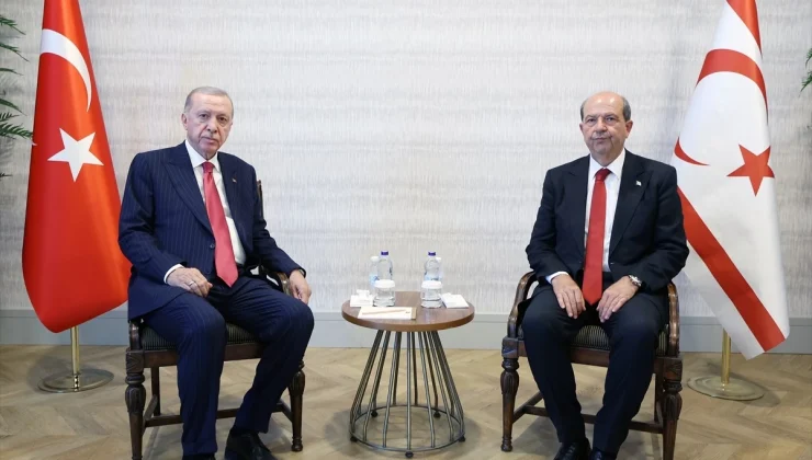 Cumhurbaşkanı Erdoğan, KKTC Cumhurbaşkanı Tatar ile görüştü