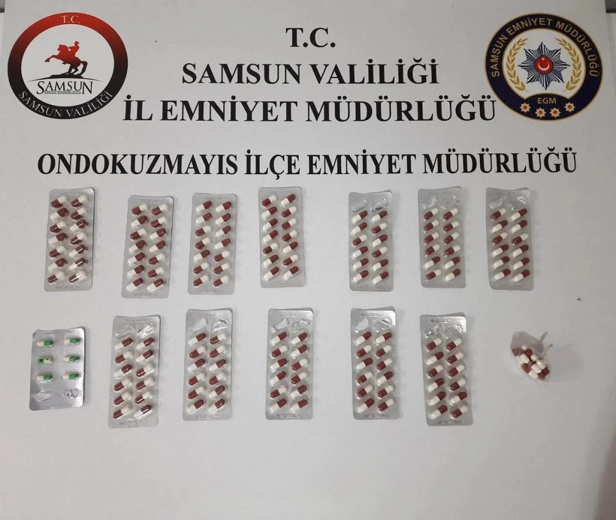 Samsun’da 173 adet sentetik ecza ele geçirildi